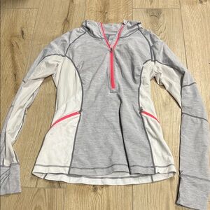 lululemon athletica Gray and Pink half zip pull over